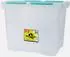 Heidrun Dragon Box Aufbewahrungsbox 24L mit geteiltem Deckel, transparent/schwarz (1649)
