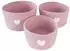 Intirilife Aufbewahrungskorb 3er-Set Baumwolle rosa Herz (IL-100930)