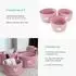 Intirilife Aufbewahrungskorb 3er-Set Baumwolle rosa Herz (IL-100930)