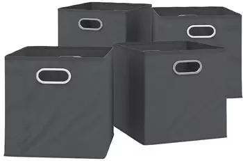 VICCO Faltbox anthrazit 30x30cm, 4er Set (29297)