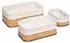 Paris Prix Aufbewahrungskorb-Set 3-tlg. Bambus/Polyester 30cm (FIVE23-174509A)
