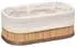 Paris Prix Aufbewahrungskorb-Set 3-tlg. Bambus/Polyester 30cm (FIVE23-174509A)