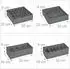 Relaxdays Unterwäsche Organizer Set Vliesstoff Pappe Hellgrau Faltbar 9 cm x 32 cm x 32 cm 0,5 kg