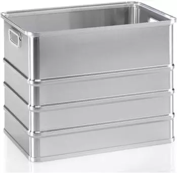 Gm&ouml;hling G-CRATE A 152 Stapelkasten ungelocht 120l Aluminium (000015207)