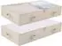 LuxusKollektion Unterbett-Aufbewahrungsbox 2er-Pack, PVC, beige, faltbar, 85x43x15cm
