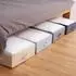 LuxusKollektion Unterbett-Aufbewahrungsbox 2er-Pack, PVC, beige, faltbar, 85x43x15cm