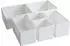 LuxusKollektion Schubladen Organizer 6er-Set, Stoff, weiß