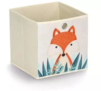 Zeller Aufbewahrungsbox "Fuchs" Vlies, beige, 28x28x28cm (14478)