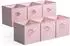 Granny Says Aufbewahrungsboxen Stoff, faltbar, rosa, 26,7x26,7x28cm, 6er-Set