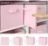 Granny Says Aufbewahrungsboxen Stoff, faltbar, rosa, 26,7x26,7x28cm, 6er-Set