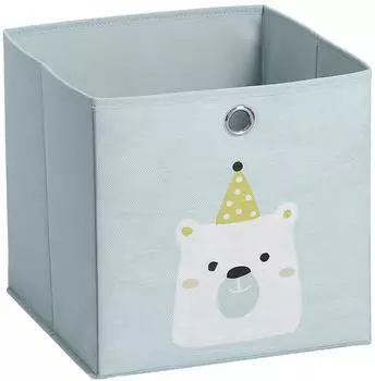 Zeller Icebear Spielzeugbox Textil mintgr&uuml;n 28x28x28cm (14424)