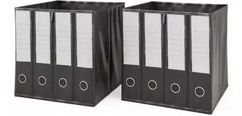 VICCO Faltbox schwarz, Wellpappe, 30x30cm (37056)