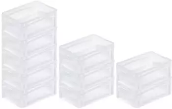 Proregal SparSet 10 x Transparenter Eurobeh&auml;lter BasicLine Mit Geschlossenem Griff HxBxT 12 x 20 x 30 cm 5,1 Liter Eurobox Transportbox