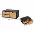 Relaxdays Schubladenbox 3 Schubladen, Bambus & MDF, 13,5x33x21cm, schwarz/natur