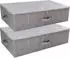 LuxusKollektion Unterbett-Aufbewahrungsboxen faltbar, dunkelgrau, 70x40x18cm, 2er-Pack