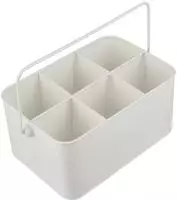 IB Laursen Utensilo Kiste mit 6 F&auml;chern Emaille wei&szlig; 04892-11