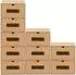 BigDean Schuhboxen 10er-Set, stapelbar, Kraftpapier mit Schublade & Sichtfenster (1764828)