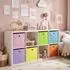Sekey Aufbewahrungsboxen 6er Set Stoffboxen Faltboxen aus Vliesstoff mit Griff 33x33x33cm 6 Farben Bunt Regalbox für Kallax Regal Spielzeug Kleidung