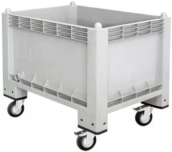 BRB Volumenbox 300L 1000x700x790mm grau, 4 Lenkrollen, 2 Bremsen (55609)