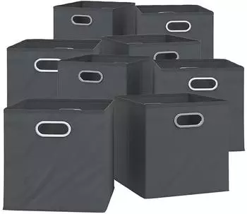 VICCO Faltbox anthrazit/wei&szlig;, 30x30cm, 8er-Set (29298)