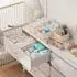 LuxusKollektion Schubladen-Organizer, faltbar, Stoff, 15-teilig, beige/weiß