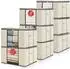 LuxusKollektion Aufbewahrungstaschen 90l mit Deckel, verstärkte Griffe, beige (8er-Pack)