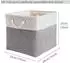 LuxusKollektion Aufbewahrungsbox Stoff 33x38x33cm grau/weiß, 4er-Set