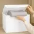 LuxusKollektion Aufbewahrungsboxen mit Deckel, faltbar, Stoff, hellweiß, 4 Stück