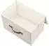 LuxusKollektion Faltbare Aufbewahrungsbox mit Deckel, Stoff, beige, 38x25x25cm, 3er-Set