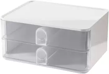 HAN SMART-BOX Allison Schubladenbox 2 Schubladen, snow white/transparent (1120-123)