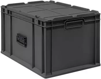 Proregal Eurobox Nextgen Portable HxBxT 33,5x40x60cm 65 Liter Schwarz Eurobeh&auml;lter Transportbox Transportbeh&auml;lter