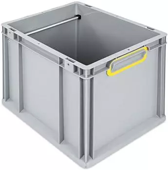Proregal H&auml;ngeregisterbox Nextgen HxBxT 32x30x40cm 30 Liter Griffe Gelb Geschlossen Grau Eurobeh&auml;lter Transportbox Eurobox