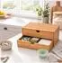 Relaxdays Schubladenbox Bambus Hellbraun