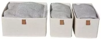 Otto Office Aufbewahrungsk&ouml;rbe-Set &raquo;Premium&laquo; 3 St&uuml;ck beige 15 cm