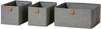 Otto Office Aufbewahrungsk&ouml;rbe-Set &raquo;Premium&laquo; 3 St&uuml;ck grau 15 cm