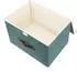 LuxusKollektion Faltbare Aufbewahrungsbox mit Deckel, Stoff, 38x25x25cm, 5er-Set, aqua deep