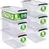 Deuba Aufbewahrungsbox 6er-Set, transparent, 5L, stapelbar (996817)