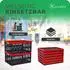 Novaliv Klappboxen faltbar 30L rot/schwarz, 8er-Set
