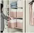 LuxusKollektion Aufbewahrungsbox Stoff, faltbar, rosa/weiß, 33x38x33cm, 4er-Pack