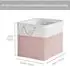 LuxusKollektion Aufbewahrungsbox Stoff, faltbar, rosa/weiß, 33x38x33cm, 4er-Pack