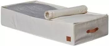 LOVE !T STORE !T Premium Unterbett Aufbewahrungsbox f&uuml;r Bettw&auml;sche Beige - 90x45x18 cm
