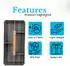 Intirilife Make-Up-Organizer Caddy mit Griff, grau, 5 Fächer (IL-100453)