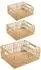 Idimex ENIN Aufbewahrungskörbe 3er-Set, Holz, natur, 34x13x28cm (800001489943)