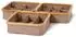 Lumaland Organizer mit Bambus-Rahmen 3er-Set 30x30x9cm, taupe (21100)