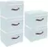 LuxusKollektion Faltbare Aufbewahrungsbox mit Deckel, Stoff, aqua, 38x25x25cm, 5er-Set