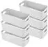 LuxusKollektion Aufbewahrungsboxen mit Griffen, Kunststoff, grau, 30cm, 6er-Set