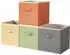 LuxusKollektion Aufbewahrungsboxen Stoff, faltbar, mit Griffen, 27x27x28cm, 4er-Set
