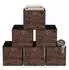 Relaxdays Aufbewahrungsbox faltbar 6er Set Braun chwarz