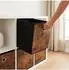 Relaxdays Aufbewahrungsbox faltbar 6er Set Braun chwarz