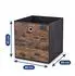 Relaxdays Aufbewahrungsbox faltbar 6er Set Braun chwarz